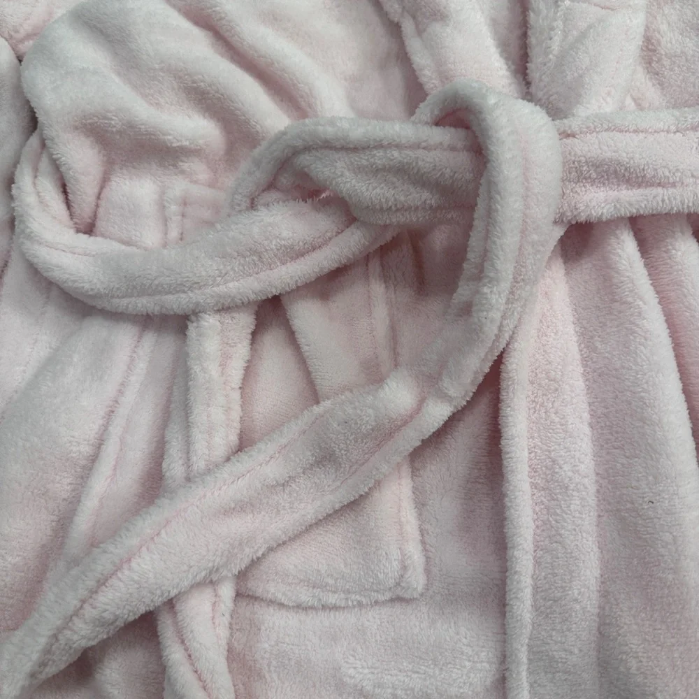 Soft Pink Plush Robe - Picture 2 of 5